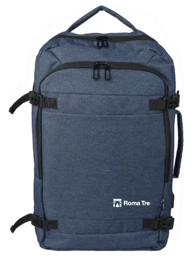 [R3_250075] Medium Blue Backpack